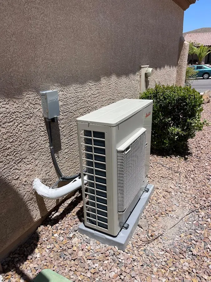 Residential air conditioning condenser unit in San Juan Capistrano